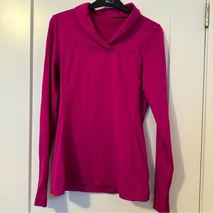 Lululemon Athletica Magenta Long Sleeve High Collared Top Size 6 Women’s